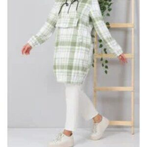 Hooded green Fleece top/dress